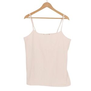 Charter Club Intimates Cami Top Womens XL White Cotton Stretch Spaghetti Strap